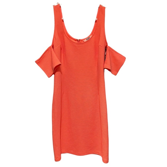 BB DAKOTA Neon Ribbed Ponte Dress Mayer Fitted dress new with tags medium - Picture 2 of 8